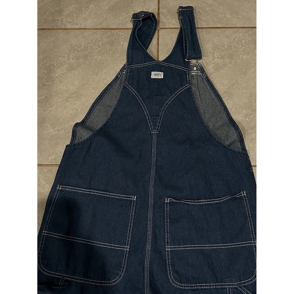 Liberty Bib Overalls Mens 38x30 Blue Denim Farmer Work Country Rancher Cowboy - Picture 10 of 12